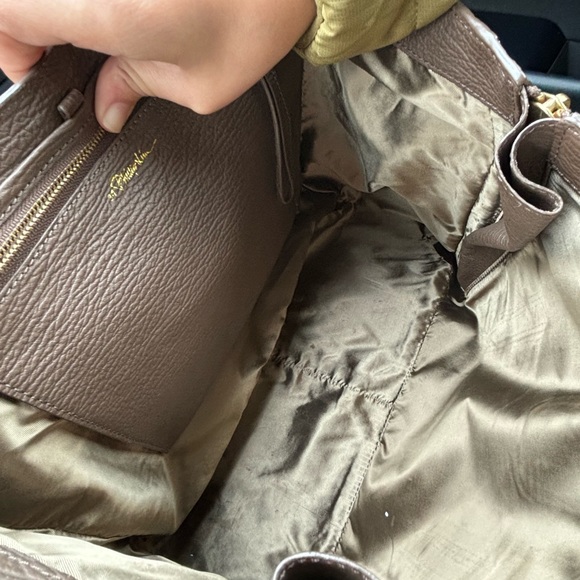 3.1 Philip Lim - Textured Calfskin Medium Pashli Satchel Taupe - Picture 8 of 9